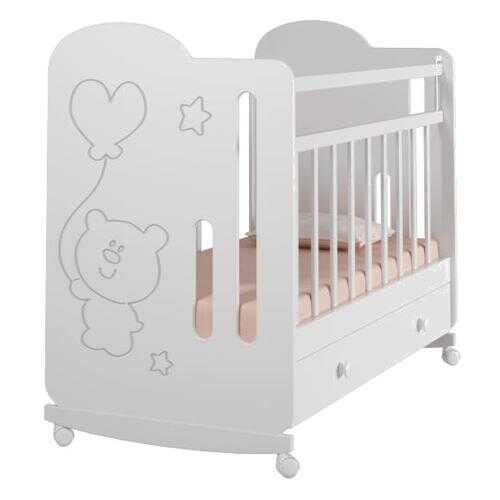 Детская кроватка VDK Sweet Bear колесо-качалка с ящиком для хранения в Едим Дома