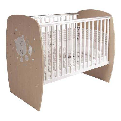 Кроватка детская Polini Kids French 700 Teddy белый Дуб пастельный в Едим Дома