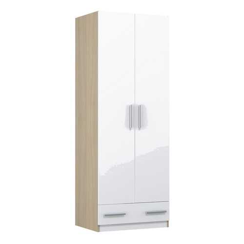 Детский шкаф двухсекционный Polini kids Simple с 1 ящиком, ваниль-белый в Едим Дома