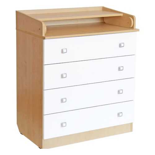 Пеленальный комод Polini kids Simple 1580 натуральный/белый в Едим Дома