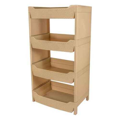 Этажерка BranQ Nature 4-секционная прямоугольная 470х335х255 мм кофейная в Едим Дома