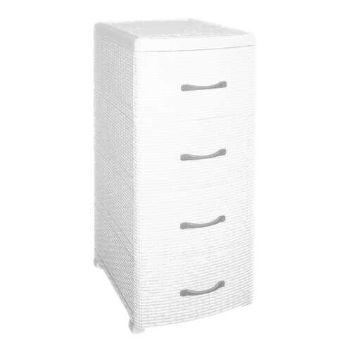 Комод violet Ротанг 0357/2 40х47х95 см, белый в Едим Дома