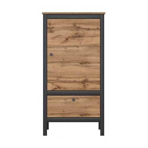 Тумба прикроватная приставная BlackRedWhite Лофт REG1D1S/60 62x38,5x120,5 см, дуб вотан в Едим Дома