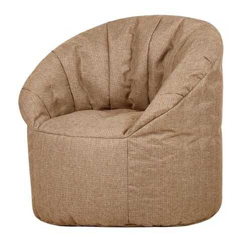 Кресло бескаркасное Папа Пуф Club Chair Biege, размер XL, рогожка, бежевый в Едим Дома