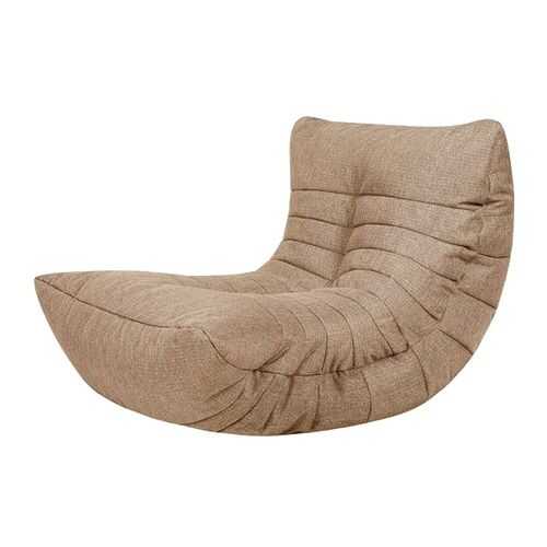 Кресло бескаркасное Папа Пуф Cocoon Chair Biege, размер L, рогожка, бежевый в Едим Дома