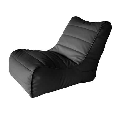 Кресло бескаркасное Папа Пуф Soft Lounger Black, размер XL, экокожа, черный в Едим Дома