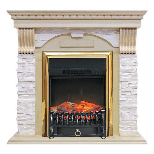 Электрокамин Royal Flame Dublin с очагом Fobos BR Золотистый; Кремовый; Черный в Едим Дома