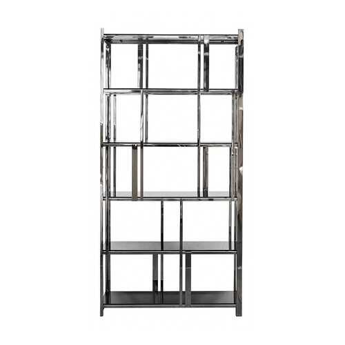 Стеллаж Garda Decor 13RXSH3052-SILVER 100x38x200 см, серебристый в Едим Дома