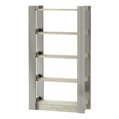 Стеллаж Hoff 80330599 80х30х143,1 см, дуб серый craft/графит глянец в Едим Дома