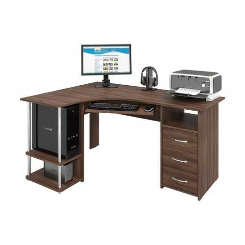 Компьютерный стол Компассмебель С 237 KOM_C-237_dark_walnut 150x110x75, орех темный в Едим Дома
