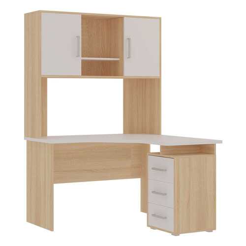 Компьютерный стол в комплекте Mebelson SKL2.1N02+NKL02S1.2 120x120x180, дуб сонома/белый в Едим Дома