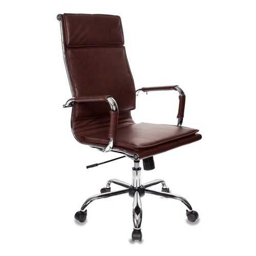 Компьютерное кресло Бюрократ 664064 CH-993/BROWN 64х72х113 см, коричневый/хром в Едим Дома
