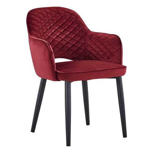 Стул STOOL GROUP Венера диамант MC16-2YS LEGS BLACK HLR-38 бордовый ромб, черный матовый в Едим Дома