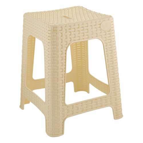 Табурет квадратный INGREEN Rattan 363х363х448 мм сливочный в Едим Дома